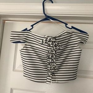 Off the shoulder crop top